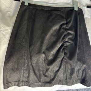 Suede Free People Mini Skirt XS Black